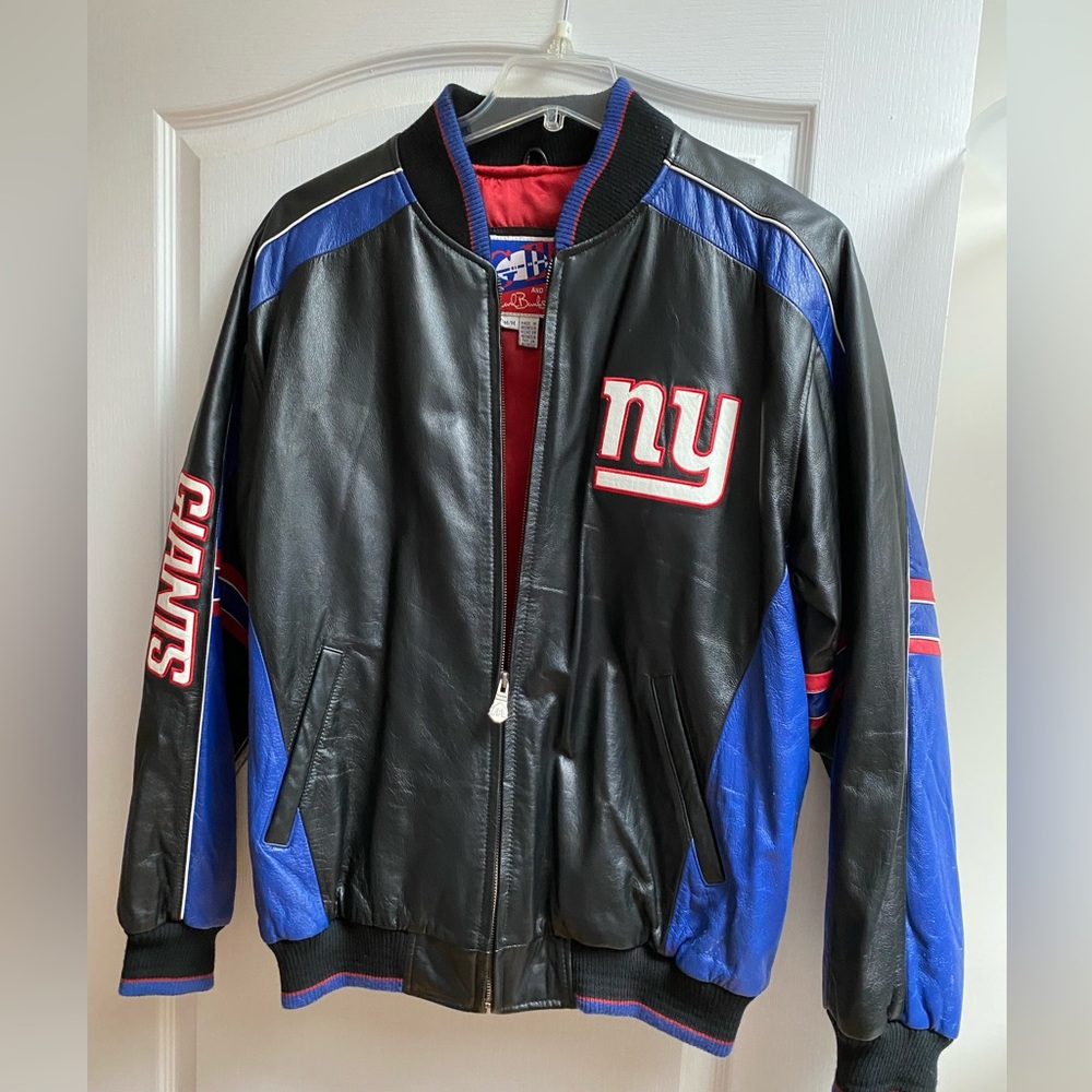 NYGiants leather Jacket NWOT never worn size M